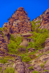 Rock pillars in Valley of Ghosts of the mountain range Demerji,