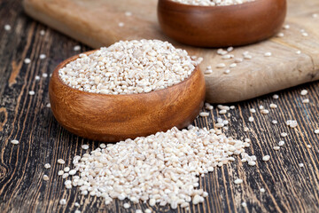 pearl barley for cooking porridge, made from barley