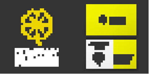 Logotype line Four leaf clover icon isolated on grey background. Happy Saint Patrick day. Logo design template element. Vector