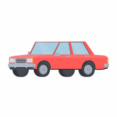 Obraz na płótnie Canvas Sedan car. Vehicle, vector illustration