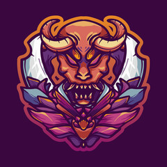 monster alien esport logo vector illustration