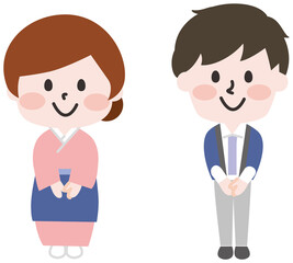 温泉旅館のフロント受付スタッフさん 