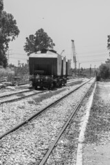 Fototapeta na wymiar train on the rails