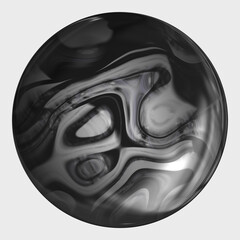 Illustration of the marble ball on a white background