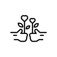 Black line icon for desired