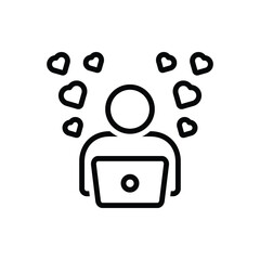 Black line icon for ment