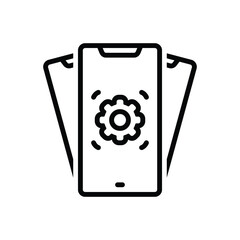 Black line icon for mobility