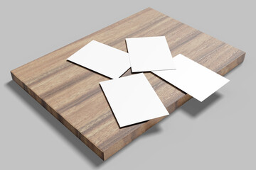 Realistic blank A4 flyer brochure for mockup. Paper or poster illustration. 3D Render.