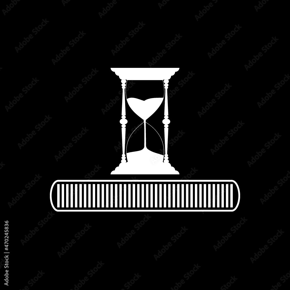 Poster loading icon isolated on dark background
