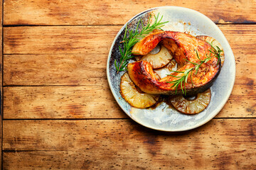Appetizing trout steak