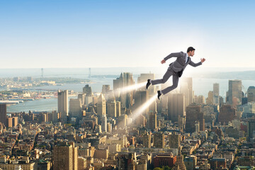 Businessman in career and start-up concept