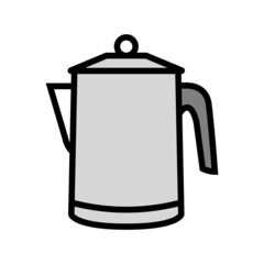 percolator coffee make equipment color icon vector. percolator coffee make equipment sign. isolated symbol illustration