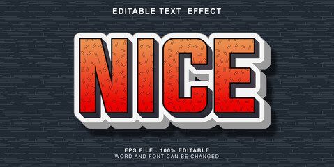 text effect editable nice