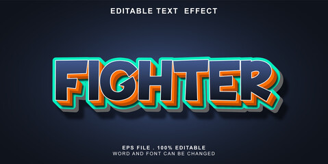 text effect editable fighter