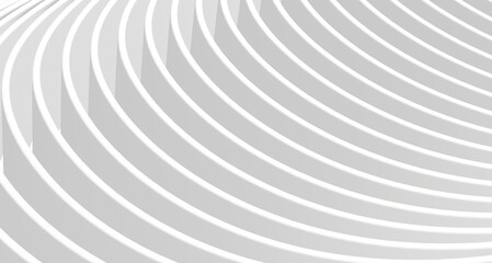 Fototapeta na wymiar 3D white wavy background for business presentation, gray stripes elegant pattern