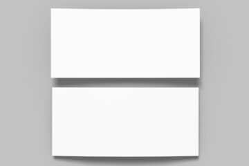 Fototapeta na wymiar Blank white gift voucher Cards isolated color background with shadow minimal concept 3D rendering
