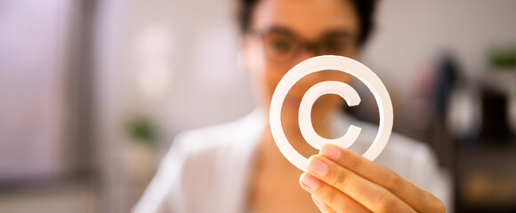 Copyright Symbol Protection Sign. Register Trademark - obrazy, fototapety, plakaty