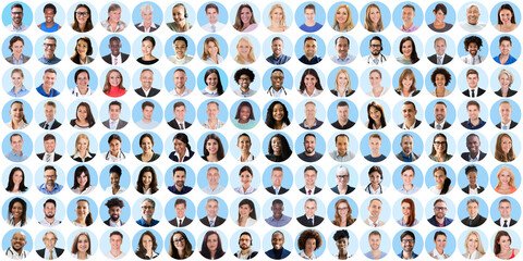 People Headshot Face Collage