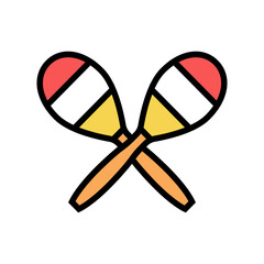 maracas carnival musician instrument color icon vector. maracas carnival musician instrument sign. isolated symbol illustration