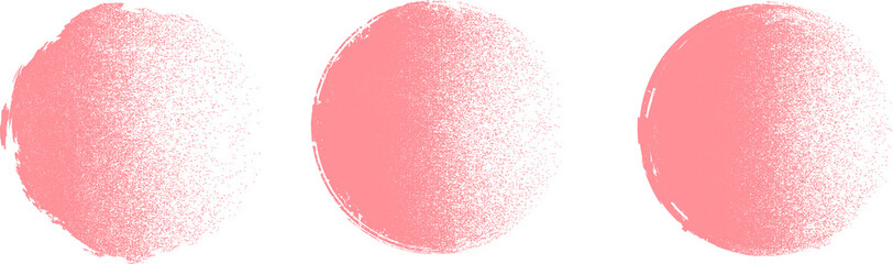 Distorted geometric shape . Minimal art design . Noise destroyed circle logo . Trendy defect error shapes . Glitched frame .Spray effect .Grunge texture . Distressed element .vector 