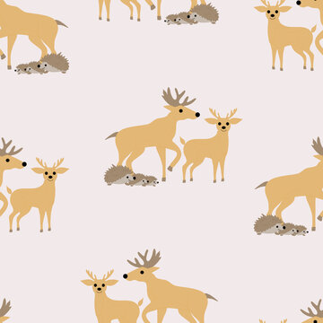 Cute woodland animals, seamless pattern design perfect to use on the web or in print © Andreea Eremia 