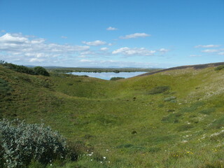 Fototapeta na wymiar Lake Myvatn and the surrounding meadows form one of the most magnificent landscapes in Iceland