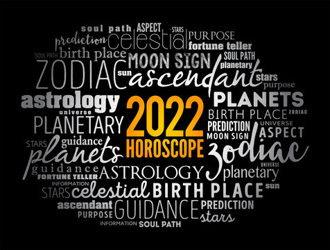 Your 2022 HOROSCOPE word cloud collage , concept background
