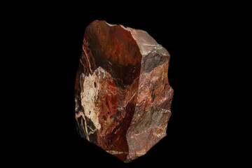macro stone mineral jasper on black background
