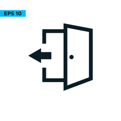 exit door design minimalist icon template