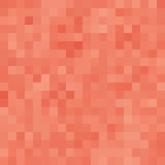 Abstract orange mosaic background. Squares pattern pixel art. Vector illustration.