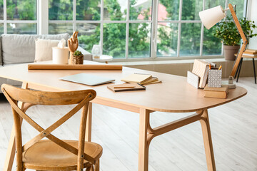 Comfortable workplace in interior of room