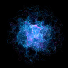 Electrical impulse design element 3D rendering