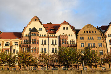 moderne häuser in düsseldorfer innenstadt, deutschland
