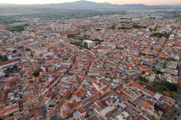 aerial view of the city