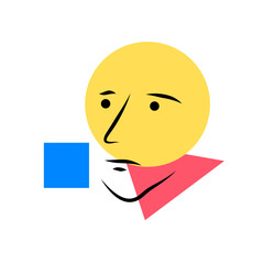 person face geometric abstract