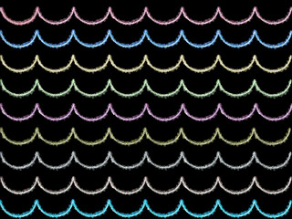 カラフルな線（イルミネーション風）