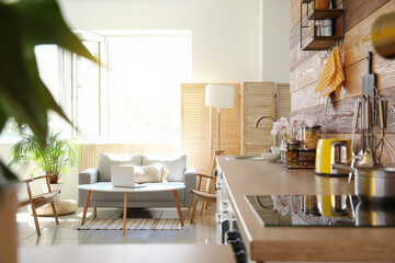 Studio apartment with contemporary kitchen