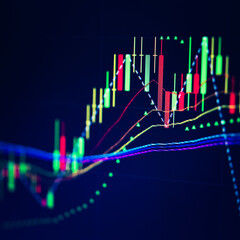 Business graph background: Analysis business accounting on info sheets. Businessman hand working on analyzing investment charts for Gold market, Forex market and Crude oil trading market.	
