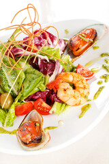 Seafood Salad with mussels and shrimps