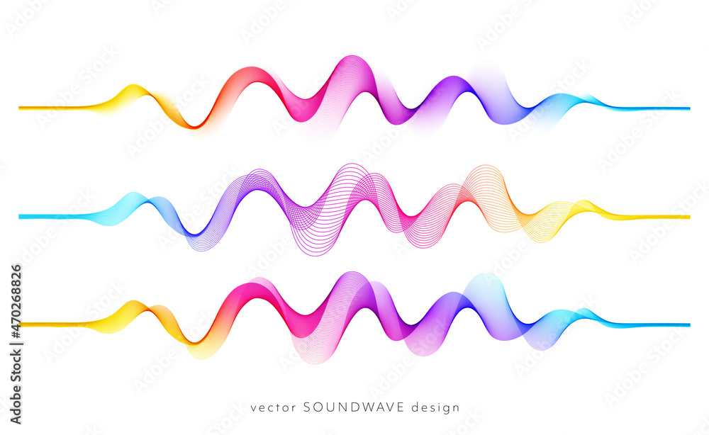 Aufkleber Vector background with color abstract blend wave