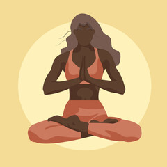 yoga woman in lotus pose