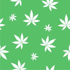 Marijuana Pattern. Vector seamles  pattern or background with marijuana leafs