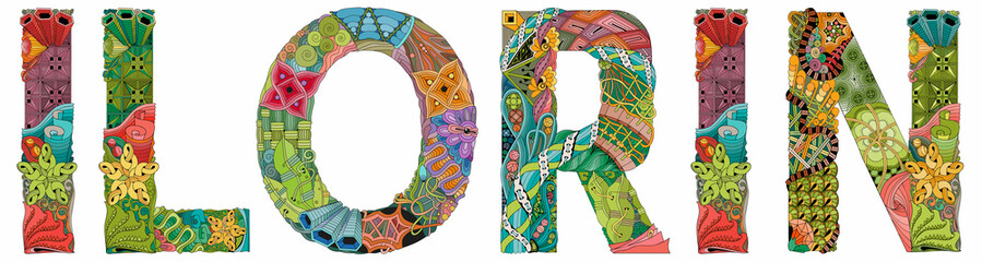 Ilorin is the state capital of Kwara State in Western Nigeria. Vector decorative zentangle object for decoration