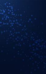 Obraz na płótnie Canvas Shiny Flake Vector Blue Background. Glow Glitter