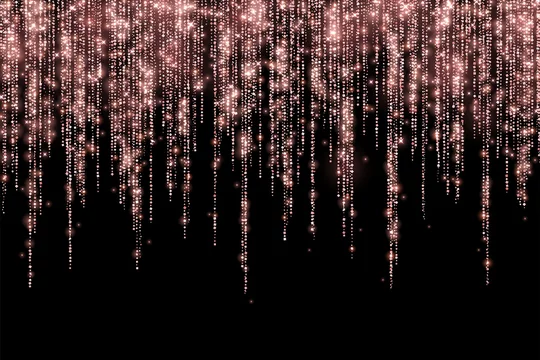 Rose Gold Holiday Decoration Round Arch Glitter Garland On Black Background  Vector Stock Illustration - Download Image Now - iStock