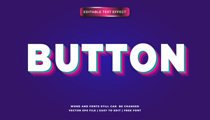 button style text effect editable
