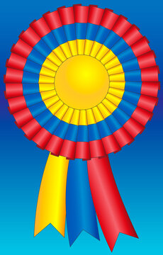 Colombian tricolor cockade, Republica de Colombia, vector illustration