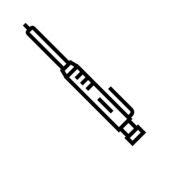 pencil carpenter line icon vector. pencil carpenter sign. isolated contour symbol black illustration