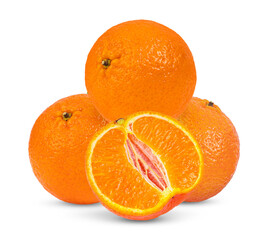 mandarin or tangerine fruit isolated on white