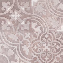 Digital Wall Tile Decor For Home, Ceramic Tile Design, Seamless colourful patchwork in Indian style, wallpaper, linoleum, textile, web page background - 3D Illustration